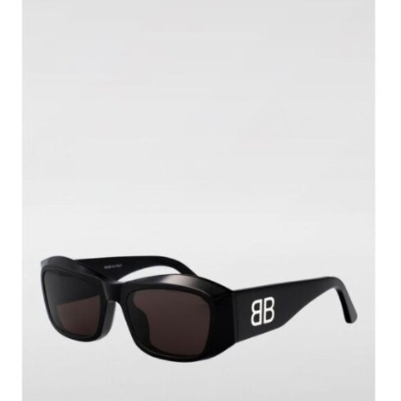 NEW BALENCIAGA BB0397SA 001 BLACK SUNGLASSES - Picture 3 of 5